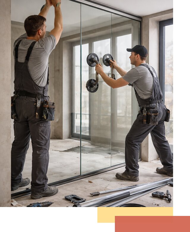 Цельностеклянные перегородки под ключ в Приморско-ахтарске