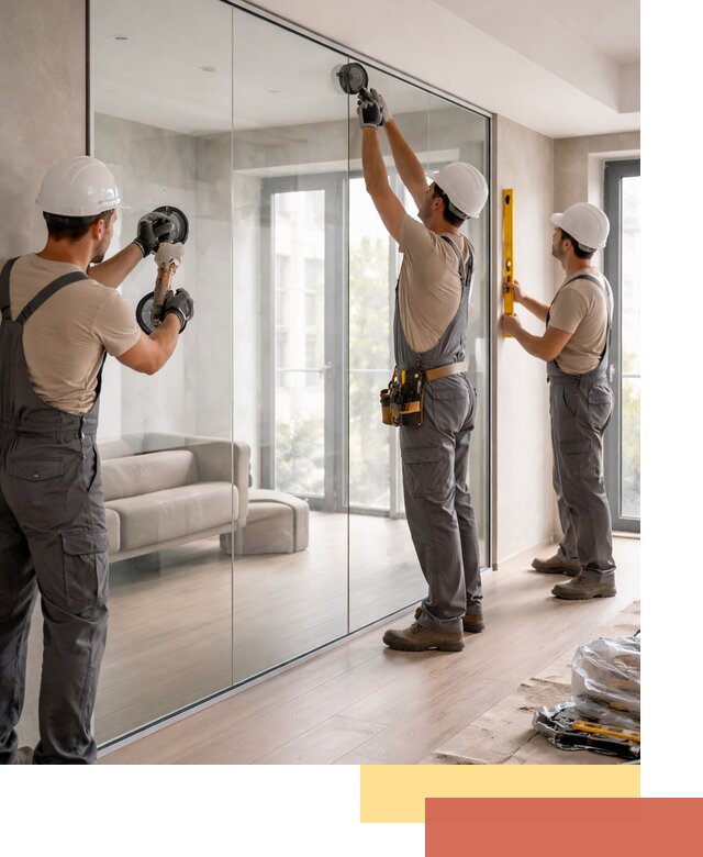 Перегородки из закаленного стекла в Приморско-ахтарске для офисов и квартир