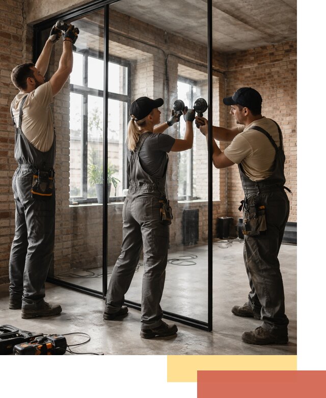 Стеклянные перегородки лофт — изготовление и монтаж в Приморско-ахтарске