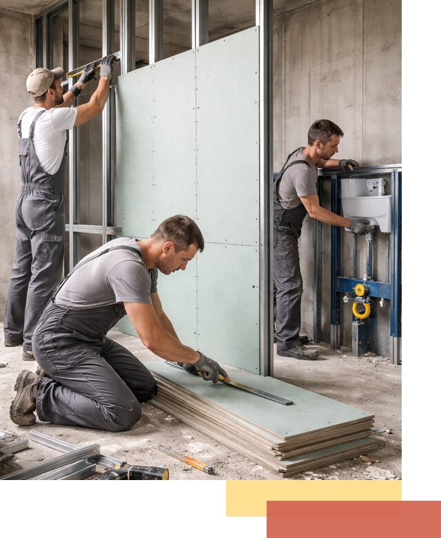 Монтаж и ремонт сантехнических перегородок в Приморско-ахтарске