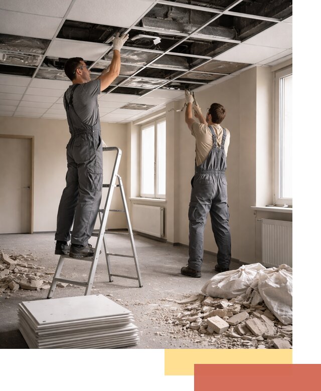 Демонтаж потолков Армстронг профессионально в Приморско-ахтарске