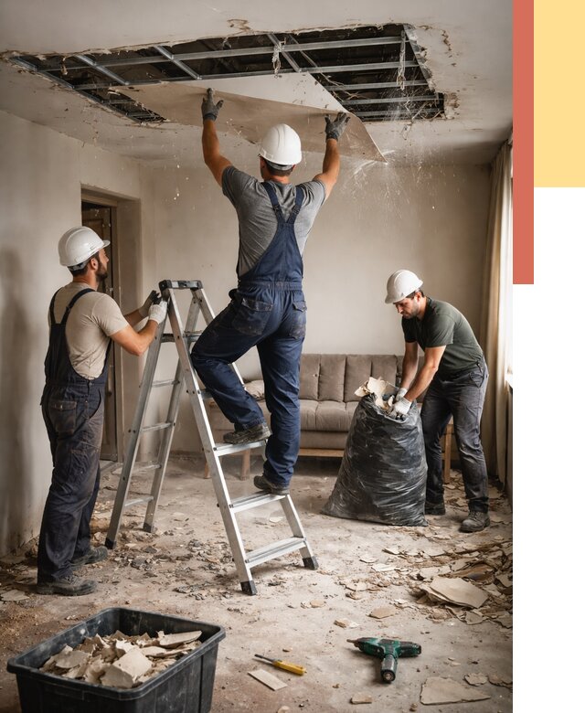 Демонтаж гипсокартонного потолка в Приморско-ахтарске от 426 руб. за м2 — ОТДЕЛОЧНИК-Прр