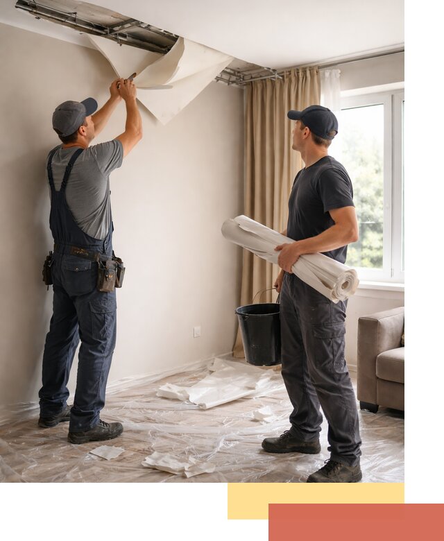 Демонтаж натяжного потолка в Приморско-ахтарске быстро и аккуратно