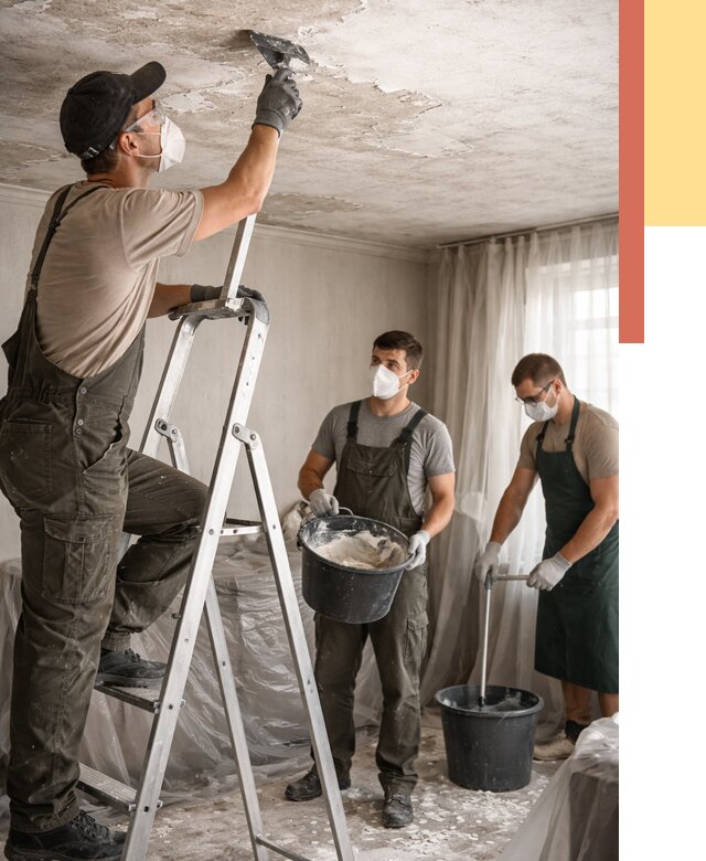 Удаление побелки с потолка в Приморско-ахтарске от 2535 руб. быстро и недорого | ОТДЕЛОЧНИК-Прр