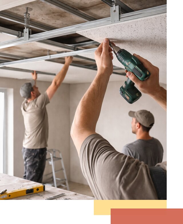 Монтаж акустического потолка в Приморско-ахтарске под ключ