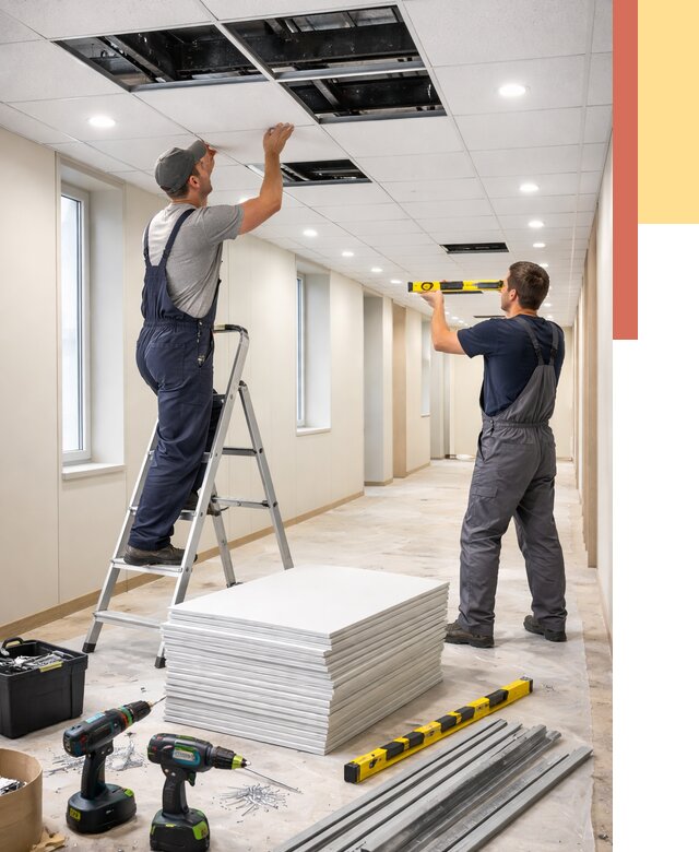 Ремонт потолка Армстронг в Приморско-ахтарске от 4562 руб. — быстро и недорого | ОТДЕЛОЧНИК-Прр