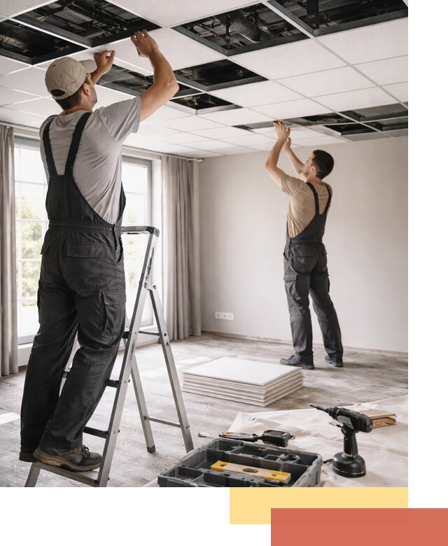 Замена плит подвесного потолка в Приморско-ахтарске быстро и качественно