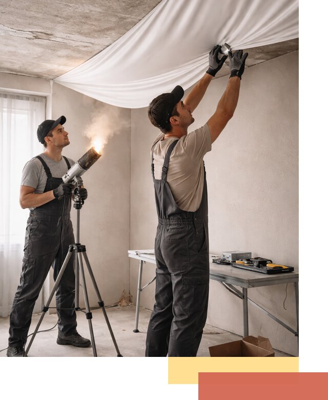 Установка натяжного потолка под ключ в Приморско-ахтарске