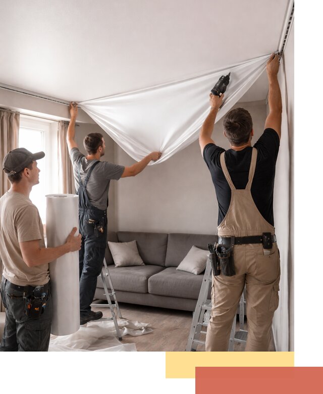 Монтаж сатинового натяжного потолка в Приморско-ахтарске качественно и быстро