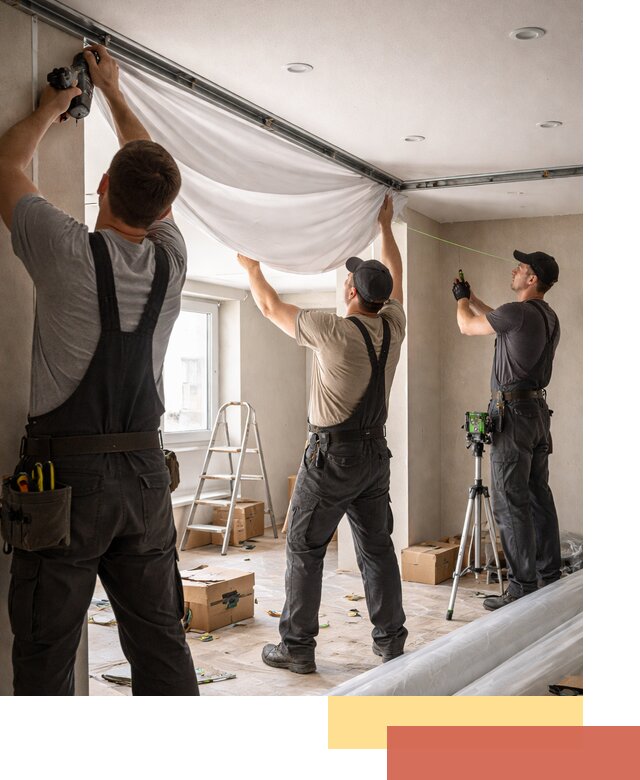 Монтаж парящего натяжного потолка под ключ в Приморско-ахтарске