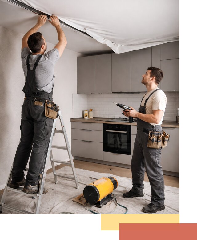 Монтаж натяжного потолка на кухне в Приморско-ахтарске