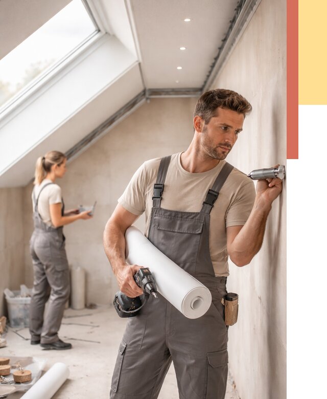 Монтаж натяжного потолка на мансарде в Приморско-ахтарске от 3548 руб. | ОТДЕЛОЧНИК-Прр