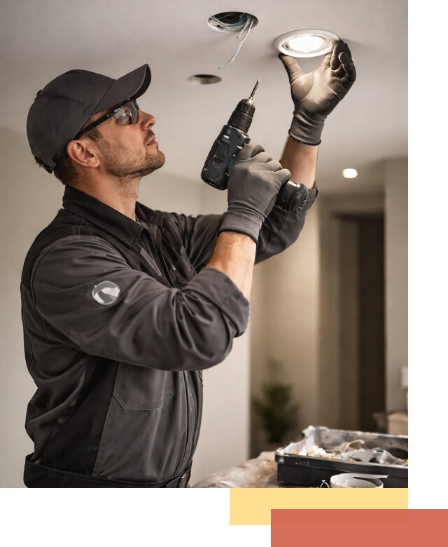 Установка точечных светильников в натяжной потолок в Приморско-ахтарске