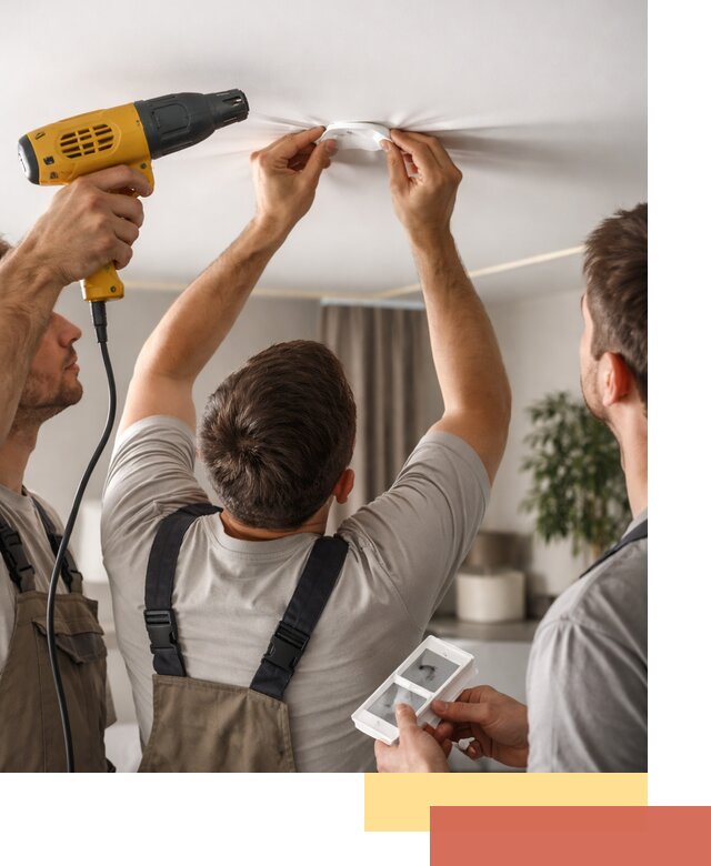 Ремонт прокола полотна натяжного потолка в Приморско-ахтарске