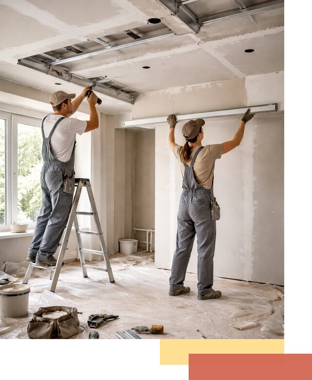 Монтаж многоуровневого потолка из гипсокартона в Приморско-ахтарске