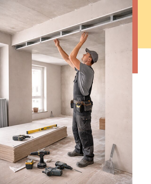 Потолок из гипсокартона с нишей в Приморско-ахтарске от 1267 руб. под ключ | ОТДЕЛОЧНИК-Прр