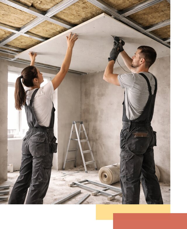 Звукоизоляция потолка из ГКЛ в Приморско-ахтарске профессионально и надежно