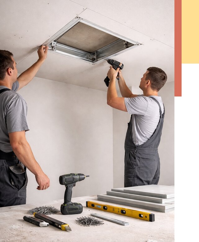 Установка люка в потолок ГКЛ в Приморско-ахтарске от 2535 руб. под ключ | ОТДЕЛОЧНИК-Прр