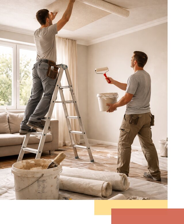 Поклейка обоев на потолок в Приморско-ахтарске — качественно и быстро