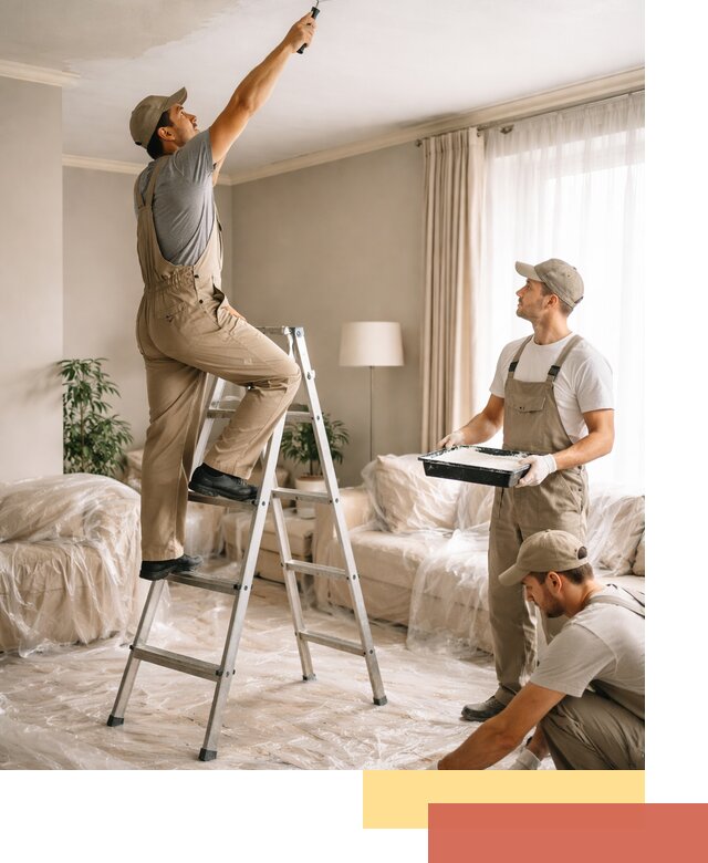 Покраска потолков акриловой краской в Приморско-ахтарске качественно и быстро