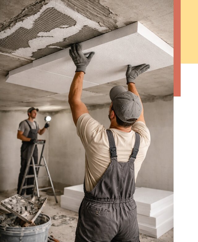 Утепление потолка пенопластом в Приморско-ахтарске от 4562 руб/м2 — недорого и быстро | ОТДЕЛОЧНИК-Прр